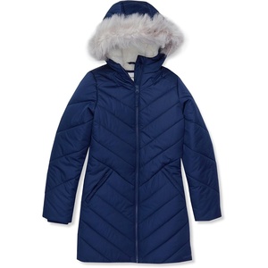 image:imageLands End Girls Water Resistant Velour ParkaNavy