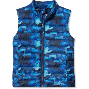 image:imageLands End Kids Insulated Down Alternative ThermoPlume VestBlue Camo