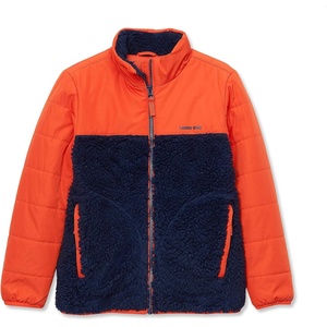 image:imageLands End Kids Water Resistant Mixed Media Insulated JacketMedieval BlueOrange