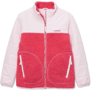 image:imageLands End Kids Water Resistant Mixed Media Insulated JacketRaspberry SorbetBaby Pink
