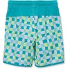 image:imageLands End Boys Stretch Hydroliner Sport Swim TrunkCheckersTurquoise