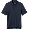 image:imageLands End Essentials Mens Long Sleeve All Day Comfort Polo Shirt  100 Cotton Wont Shrink Pill FadeClassic Navy