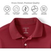 image:imageLands End Essentials Mens Long Sleeve All Day Comfort Polo Shirt  100 Cotton Wont Shrink Pill FadeGarnet