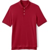 image:imageLands End Essentials Mens Long Sleeve All Day Comfort Polo Shirt  100 Cotton Wont Shrink Pill FadeRed