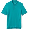 image:imageLands End Essentials Mens Long Sleeve All Day Comfort Polo Shirt  100 Cotton Wont Shrink Pill FadeTeal Breeze