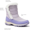 image:imageLands End Expedition Warmest Waterproof No Tie Kids Snow Boots for Boys and Girls  Insulated Winter Fleece Lined Snow Boots Size 11 to 7 Little and Big Kid ShoesLight Purple