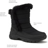 image:imageLands End Expedition Warmest Waterproof No Tie Kids Snow Boots for Boys and Girls  Insulated Winter Fleece Lined Snow Boots Size 11 to 7 Little and Big Kid ShoesBlackBlack