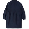 image:imageLands End Girls 34 Sleeve Corduroy Shirt DressClassic Navy