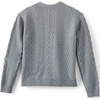 image:imageLands End Girls Button Front Cable CardiganGray Heather
