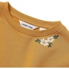 image:imageLands End Girls Crew Neck Embroidered SweatshirtAmber Gold Floral