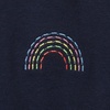 image:imageLands End Girls Crew Neck Embroidered SweatshirtClassic Navy Rainbow