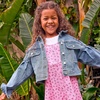 image:imageLands End Girls Denim JacketBay Blue Wash
