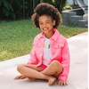 image:imageLands End Girls Denim JacketPink Cotton Candy