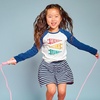 image:imageLands End Girls Graphic Tee ShirtIvory Positive Pennants