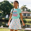 image:imageLands End Girls Graphic TeePositive WordsMint