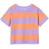 image:imageLands End Girls Meet and Greet Pocket TeePurpleOrange Rugby Stripe