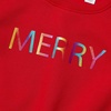 image:imageLands End Girls Puff Shoulder Crew Neck SweatshirtApple Red Merry