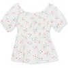 image:imageLands End Girls Short Sleeve Smocked Woven TopColorful Hearts