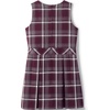 image:imageLands End Girls Uniform Plaid JumperBurgundyGray Plaid