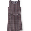 image:imageLands End Girls Uniform Plaid JumperGray HeatherMaroon Plaid