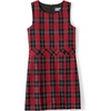 image:imageLands End Girls Uniform Plaid JumperRedBlack Plaid