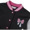 image:imageLands End Girls Varsity Bomber JacketBowBlackGray Heather