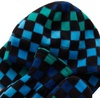 image:imageLands End Kids Cozy Fleece HatScarfGloves SetGradient CheckMidnight Blue