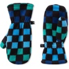 image:imageLands End Kids Cozy Fleece HatScarfGloves SetGradient CheckMidnight Blue