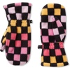 image:imageLands End Kids Cozy Fleece HatScarfGloves SetGradient CheckRaspberry