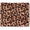 image:imageLands End Kids Cozy Fleece HatScarfGloves SetTan Cheetah Hearts
