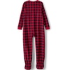 image:imageLands End Kids Footed Fleece SleeperRed Buffalo Plaid