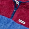 image:imageLands End Kids Heritage Fleece Quarter Zip Pullover TopRose VioletSky Blue