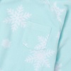 image:imageLands End Kids Long Sleeve Pocket Fleece Pajama SetAqua Snowflakes