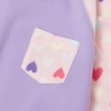 image:imageLands End Kids Long Sleeve Pocket Fleece Pajama SetPink Watercolor Hearts
