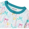 image:imageLands End Kids Pattern Snug Fit Pajama SetMint Watercolor Bows