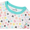 image:imageLands End Kids Pattern Snug Fit Pajama SetWatercolor Multi Hearts