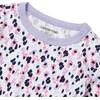 image:imageLands End Kids Pattern Snug Fit Pajama SetWhite Watercolor Cheetah