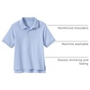 image:imageLands End Kids School Uniform Polo  100 Cotton Comfort that Lasts All Year EasyCare Short SleeveBlue