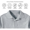 image:imageLands End Kids School Uniform Polo  100 Cotton Comfort that Lasts All Year EasyCare Short SleeveGray Heather