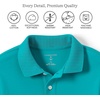 image:imageLands End Kids School Uniform Polo  100 Cotton Comfort that Lasts All Year EasyCare Short SleeveTeal Breeze