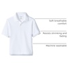 image:imageLands End Kids School Uniform Polo  100 Cotton Comfort that Lasts All Year EasyCare Short SleeveWhite
