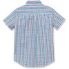 image:imageLands End Kids Short Sleeve Poplin Camp ShirtRedWhiteBlue Plaid