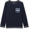 image:imageLands End Kids Soft Jersey Pocket Sleep Top  UltraSoft Cotton Blend TagFree Cozy Fit Fun for Bedtime ComfortClassic Navy Fairisle