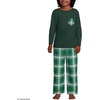 image:imageLands End Kids Soft Jersey Pocket Sleep Top  UltraSoft Cotton Blend TagFree Cozy Fit Fun for Bedtime ComfortEmerald Plaid