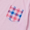 image:imageLands End Kids Soft Jersey Pocket Sleep Top  UltraSoft Cotton Blend TagFree Cozy Fit Fun for Bedtime ComfortGuava Pink Plaid