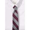 image:imageLands End Kids Stripe To Be Tied TieBurgundyFeather Gray Stripe