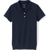 image:imageLands End School Uniform Big Kids Short Sleeve Banded Bottom Polo ShirtClassic Navy