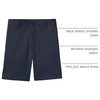 image:imageLands End School Uniform Boys Plain Front Blend Chino ShortsClassic Navy