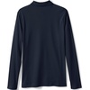 image:imageLands End School Uniform Girls Long Sleeve Feminine Fit Interlock Polo ShirtClassic Navy