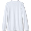 image:imageLands End School Uniform Girls Long Sleeve Feminine Fit Interlock Polo ShirtWhite